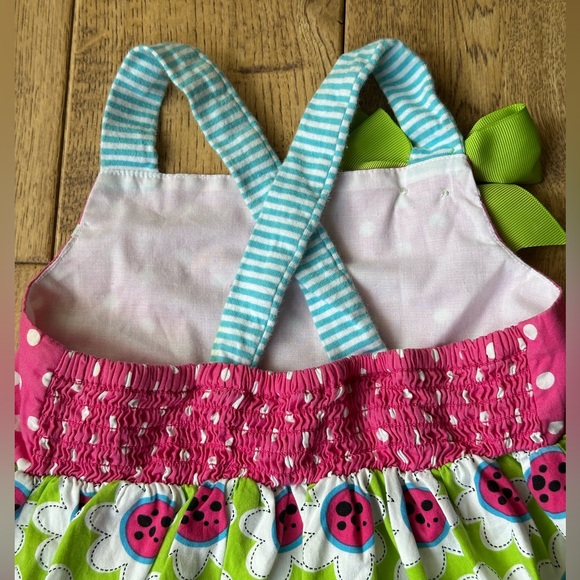 Rare Editions Polka Dots and Floral Ruffle Hem Top size 4T - Picture 7 of 7